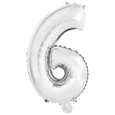 Mini Number 6 Silver